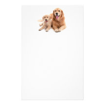 Amis de golden retriever papier à lettre personnalisé