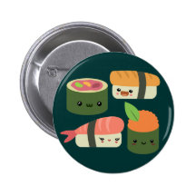 Amis de sushi badges avec agrafe