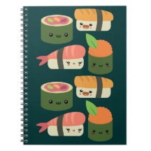 Amis de sushi carnet à spirale