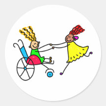 Amis handicapés autocollants