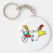 Amis handicapés porte-clef