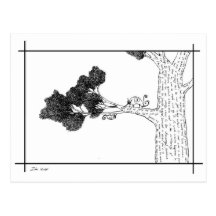 Amis heureux d'arbre cartes postales
