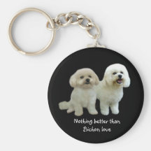 Amis Keychain de Bichon Porte-clef