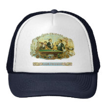 Amis vintages de club d'art d'étiquette de cigare  casquettes
