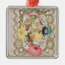 Amitié, carte de Valentine, c.1870 (litho o de cou Décoration Pour Sapin De Noël