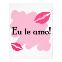 AMO de te d'Eu - Brésilien je t'aime Invitations Personnalisées
