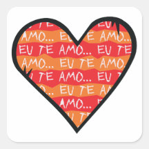 AMO de Te d'Eu Sticker Carré