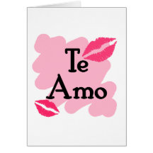 AMO de Te - Espagnol je t'aime Carte De Vœux