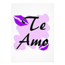AMO de Te - Espagnol - je t'aime Faire-part