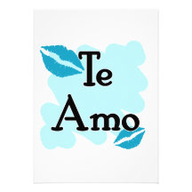 AMO de Te - Espagnol - je t'aime Carton D'invitation