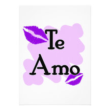 AMO de Te - Espagnol - je t'aime Cartons D'invitation