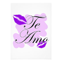 AMO de Te - Espagnol - je t'aime Invitations