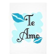 AMO de Te - Espagnol - je t'aime Invitations