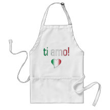 AMO de Ti ! Couleurs de drapeau de l'Italie Tablier