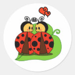 Amour à la première vue adhésifs ronds
