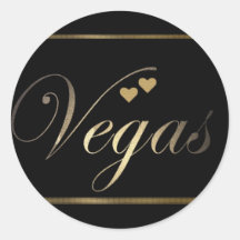 Amour à Las Vegas Autocollant Rond