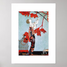 Amour. Affiche d'art d'art déco
