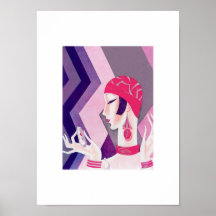 Amour. Affiche d'art d'art déco