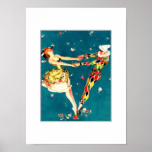 Amour. Affiche d'art d'art déco