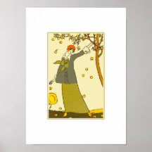 Amour. Affiche d'art d'art déco