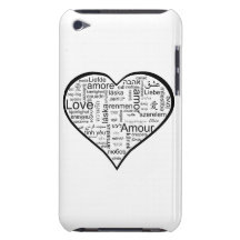 Amour au coeur de beaucoup de langues coque iPod touch 