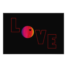 AMOUR avec le coeur Tirage Photo