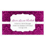 Amour Bizcard violet Luxe Cartes De Visite Professionnelles