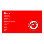 Amour blanc rouge de causes d'animaux d'Amour-Patt Cartes De Visite Professionnelles