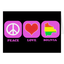 Amour Bolivie de paix Cartes De Vœux