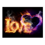 Amour brûlant cartes postales