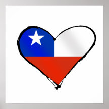 Amour chilien et fierté d'AMO Chili de Te Posters