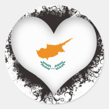 Amour Chypre du cru I Autocollant Rond