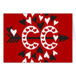 Amour courant de pays croisé carte de vœux