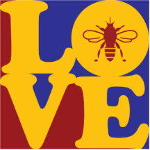 Amour d'abeilles découpage en acrylique