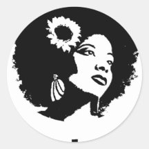 Amour d'Afro Adhésifs Ronds