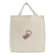 Amour d'ange sac fourre-tout brodé