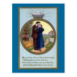 Amour dans un cru d'anneau Romance Carte Postale