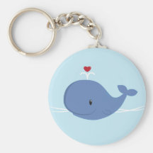 Amour de baleine porte-clé