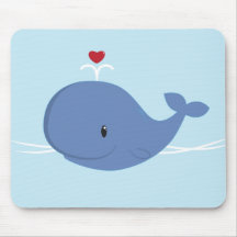 Amour de baleine tapis de souris