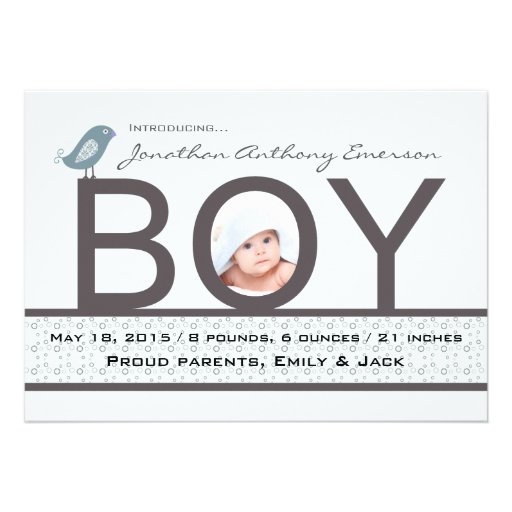 Amour de bébé - faire-part de naissance de photo