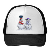 Amour de bonhomme de neige casquettes de camionneur