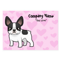 Amour de bouledogue français modèle de carte de visite