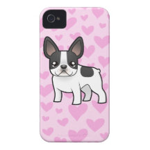 Amour de bouledogue français coques iPhone 4 Case-Mate