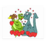 Amour de dinosaure carte postale
