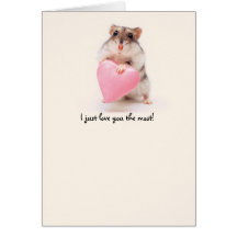 amour de hamster carte de vœux