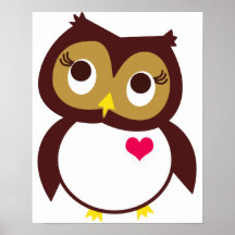 Amour de hibou vous posters