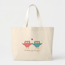 amour de hibou vous sac en toile