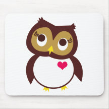 Amour de hibou vous tapis de souris