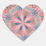 Amour de kaléidoscope autocollant en cœur