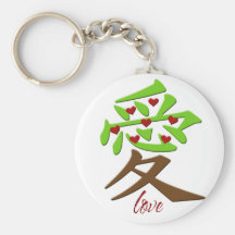 Amour de kanji la terre porte-clefs
